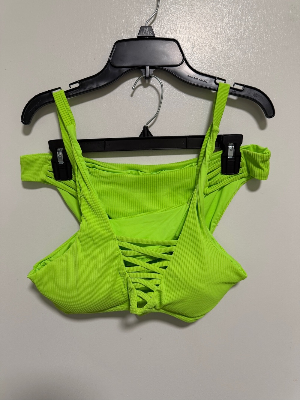 Tinibikini Neon Lime Ribbed Lace-Up Bikini set XL
